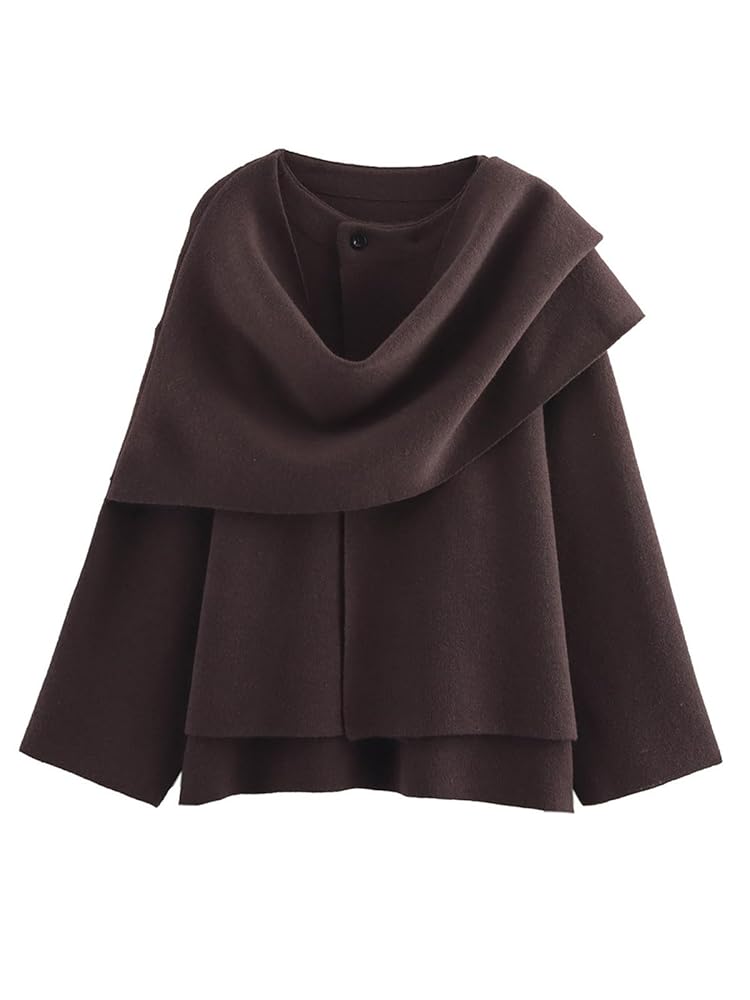 Amazon.com: CUFEZN Women's Oversized Knit Scarf Jacket